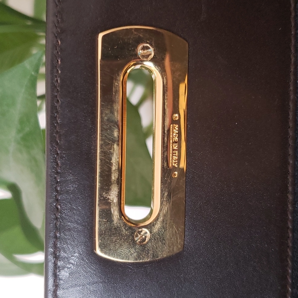 Vintage 90s Salvatore Ferragamo Gancini Clutch Crossbody Bag - Picture 10 of 12